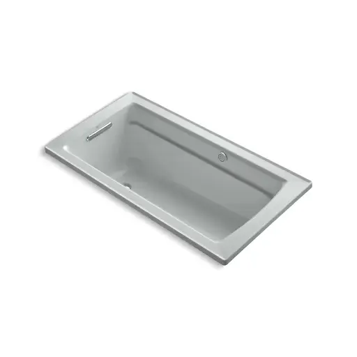 [KOH-1122-GH-95] Kohler 1122-GH-95 Archer 60" x 32" Drop-in Heated Bubble Massage Air Bath Ice Grey
