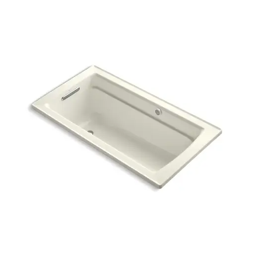 [KOH-1122-GH-96] Kohler 1122-GH-96 Archer 60" x 32" Drop-in Heated Bubble Massage Air Bath Biscuit