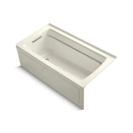 [KOH-1122-GHLA-96] Kohler 1122-GHLA-96 Archer 60" x 32" Alcove Heated Bubble Massage Air Bath Left Drain Biscuit