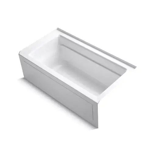[KOH-1122-GHRAW-0] Kohler 1122-GHRAW-0 Archer 60" x 32" Alcove Heated Bubble Massage Air Bath Right Drain White