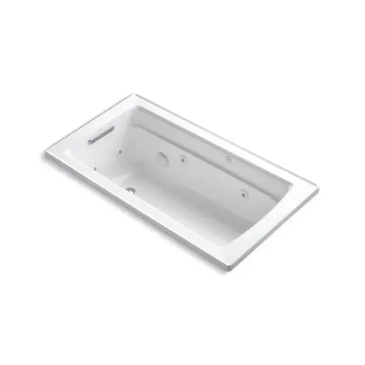 [KOH-1122-H-0] Kohler 1122-H-0 Archer 60" x 32" Drop-in Whirlpool Bath With Heater White
