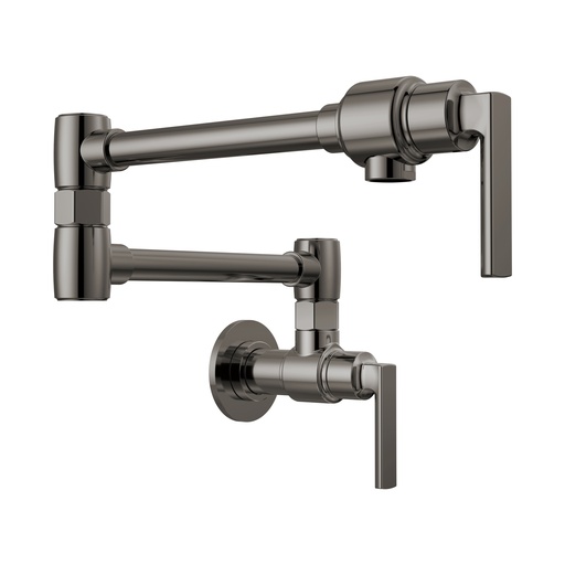 [BRI-62806LF-BNX-L] Brizo 62806LF-BNX-L Kintsu Wall Mount Pot Filler with Lever Handle Lumicoat Black Onyx