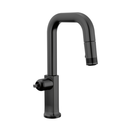 [BRI-63907LF-BLLHP] Brizo 63907LF-BLLHP Kintsu Square Pull-Down Prep Faucet Less Handle Matte Black