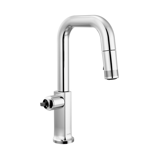 [BRI-63907LF-PCLHP-L] Brizo 63907LF-PCLHP-L Kintsu Square Pull-Down Prep Faucet Less Handle Lumicoat Polished Chrome