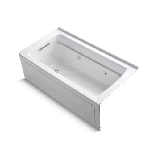 [KOH-1122-LA-0] Kohler 1122-LA-0 Archer 60" x 32" Alcove Whirlpool Bath Left Drain White