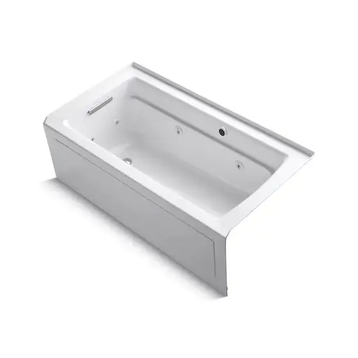 [KOH-1122-LAW-0] Kohler 1122-LAW-0 Archer 60" x 32" Alcove Whirlpool Heated Bath Left Drain White