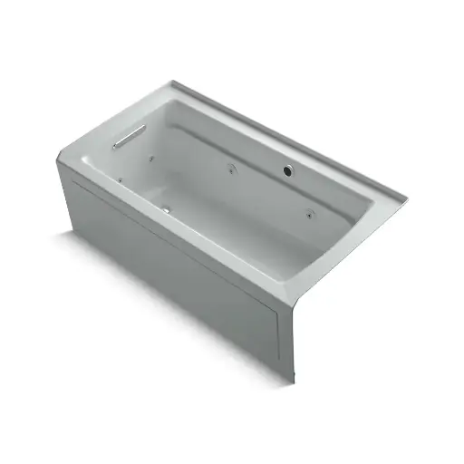 [KOH-1122-LAW-95] Kohler 1122-LAW-95 Archer 60" x 32" Alcove Whirlpool Heated Bath Left Drain Ice Grey