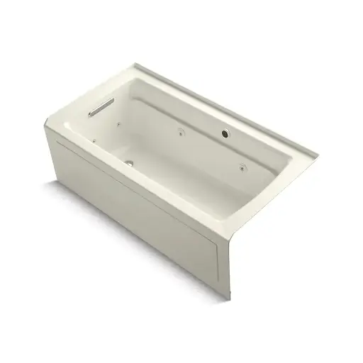 [KOH-1122-LAW-96] Kohler 1122-LAW-96 Archer 60" x 32" Alcove Whirlpool Heated Bath Left Drain Biscuit