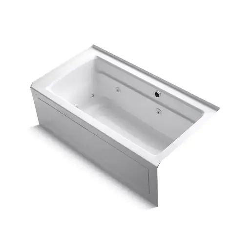 [KOH-1122-RAW-0] Kohler 1122-RAW-0 Archer 60" x 32" Alcove Whirlpool Heated Bath Right Drain White