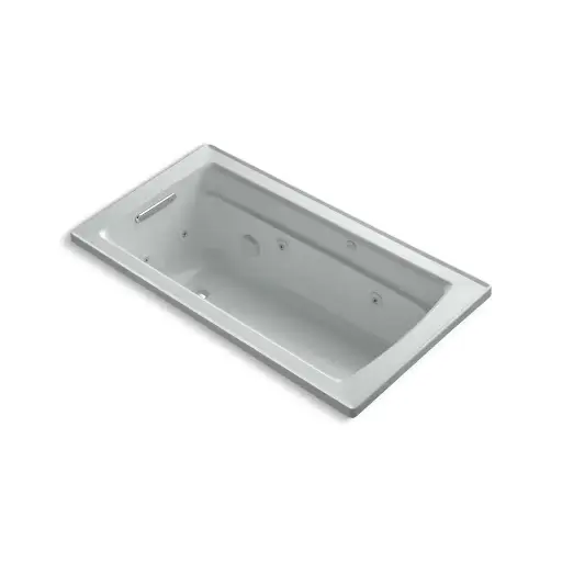 [KOH-1122-W1-95] Kohler 1122-W1-95 Archer 60" x 32" Drop-in Whirlpool Heated Surface Bath Ice Grey