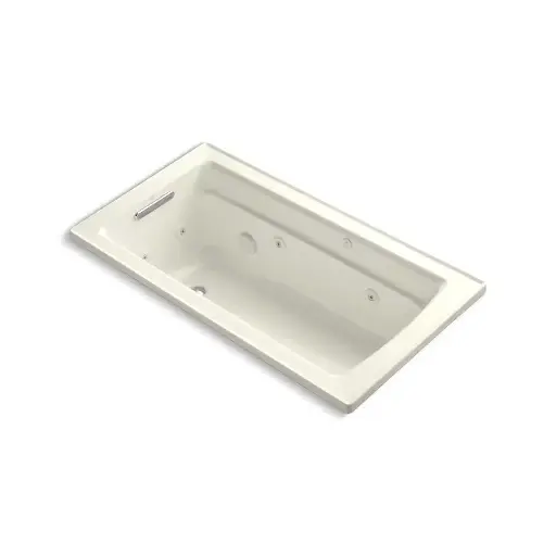 [KOH-1122-W1-96] Kohler 1122-W1-96 Archer 60" x 32" Drop-in Whirlpool Heated Surface Bath Biscuit