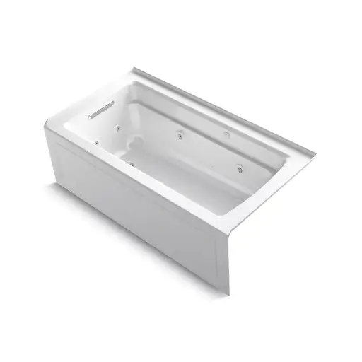 [KOH-1122-XGHLA-0] Kohler 1122-XGHLA-0 Archer 60" x 32" Alcove Heated Bubble Massage Bath Left Drain White