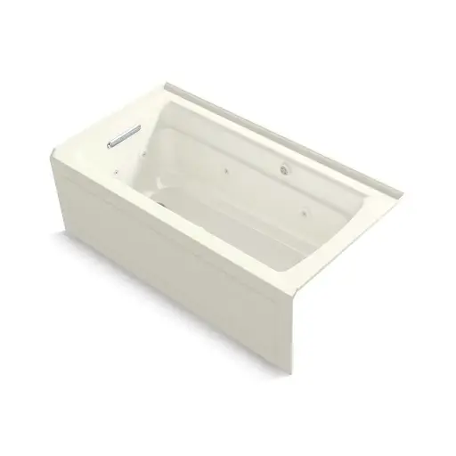 [KOH-1122-XGHLA-96] Kohler 1122-XGHLA-96 Archer 60" x 32" Alcove Heated Bubble Massage Bath Left Drain Biscuit