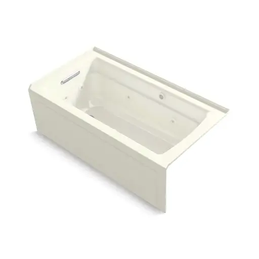 [KOH-1122-XGHRA-96] Kohler 1122-XGHRA-96 Archer 60" x 32" Alcove Heated Bubble Massage Bath Right Drain Biscuit
