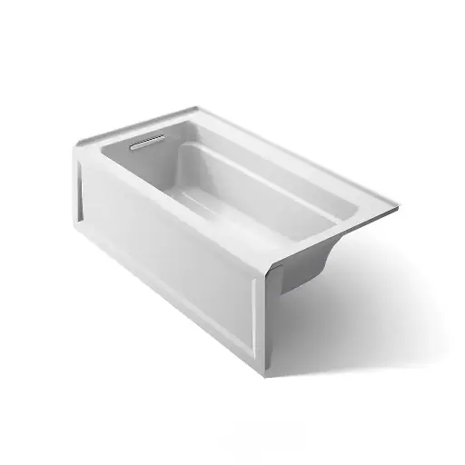 [KOH-1123-LAW-95] Kohler 1123-LAW-95 Archer 60" x 32" Alcove Bath With Heated Surface Left Drain Ice Grey