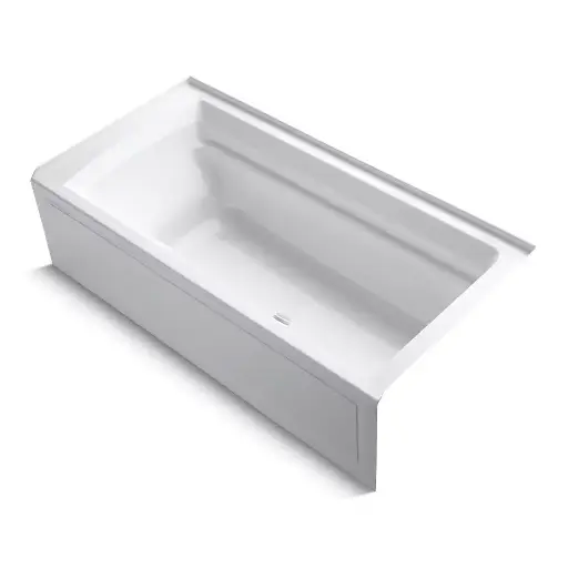 [KOH-1124-GHRAW-0] Kohler 1124-GHRAW-0 Archer 72" x 36" Alcove Heated Bubble Massage Air Bath Right Drain White
