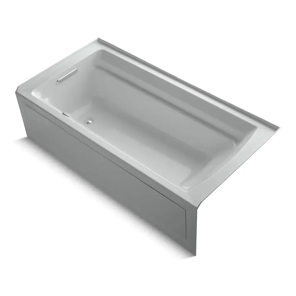 [KOH-1124-GHRAW-95] Kohler 1124-GHRAW-95 Archer 72" x 36" Alcove Heated Bubble Massage Air Bath Right Drain Ice Grey