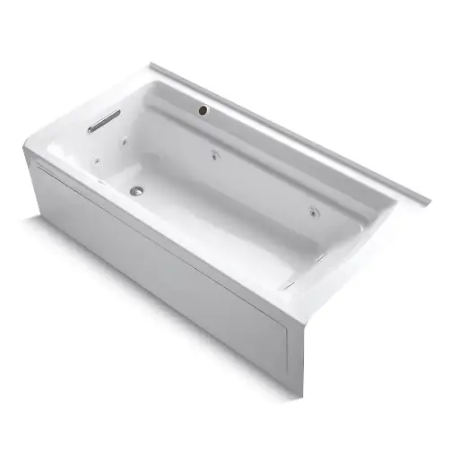 [KOH-1124-LAW-0] Kohler 1124-LAW-0 Archer 72" x 36" Alcove Whirlpool Heated Bath Left Drain White