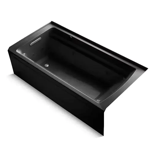 [KOH-1124-LAW-7] Kohler 1124-LAW-7 Archer 72" x 36" Alcove Whirlpool Heated Bath Left Drain Black
