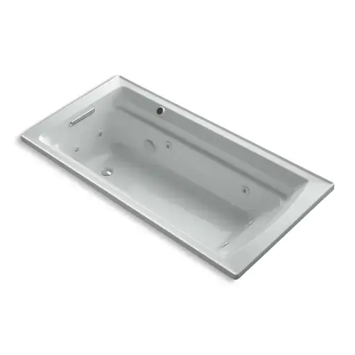 [KOH-1124-W1-95] Kohler 1124-W1-95 Archer 72" x 36" Drop-in Whirlpool Heated Bath Ice Grey