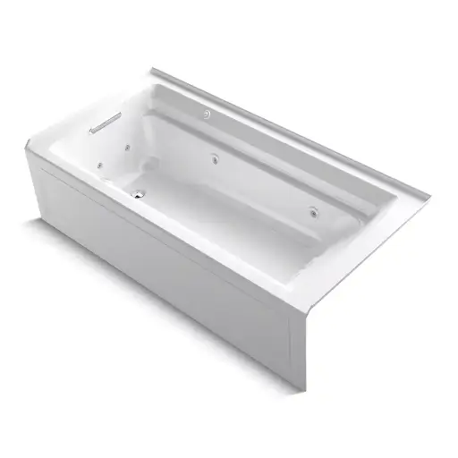 [KOH-1124-XGHLA-0] Kohler 1124-XGHLA-0 Archer 72" x 36" Alcove Heated Bubble Massage Air Bath Left Drain White