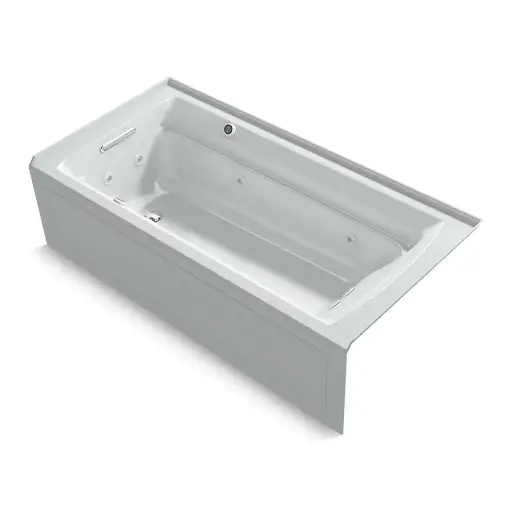 [KOH-1124-XGHLA-95] Kohler 1124-XGHLA-95 Archer 72" x 36" Alcove Heated Bubble Massage Air Bath Left Drain Ice Grey