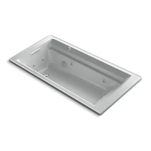 [KOH-1124-XHGH-95] Kohler 1124-XHGH-95 Archer 72" x 36" Drop-in Heated Bubble Massage Air Bath Whirlpool Ice Grey