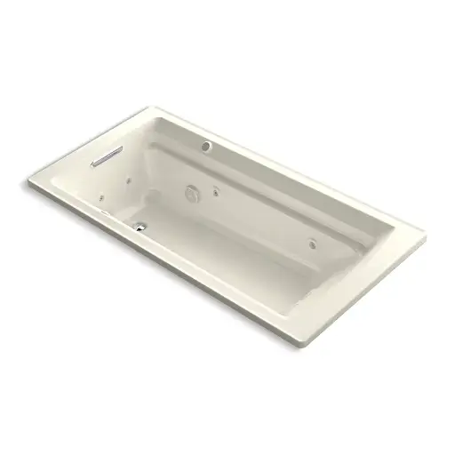 [KOH-1124-XHGH-96] Kohler 1124-XHGH-96 Archer 72" x 36" Drop-in Heated Bubble Massage Air Bath Whirlpool Biscuit