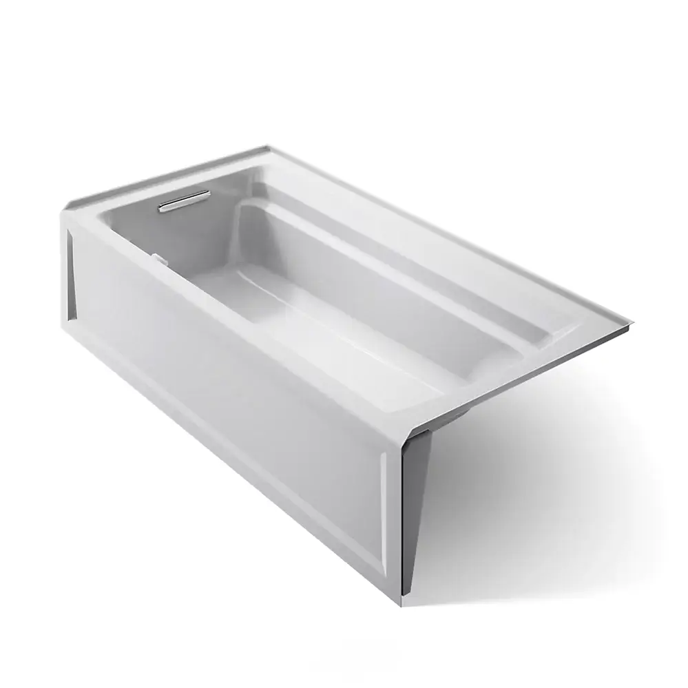 [KOH-1125-RAW-95] Kohler 1125-RAW-95 Archer 72" x 36" Alcove Heated Bath Right Drain Ice Grey