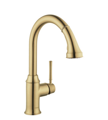 [HAN-04215250] Hansgrohe 04215250 Talis C HighArc Kitchen Faucet Brushed Gold Optic