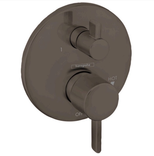 [HAN-04447340] Hansgrohe 04447340 Ecostat Pressure Balance Trim S with Diverter Brushed Black Chrome
