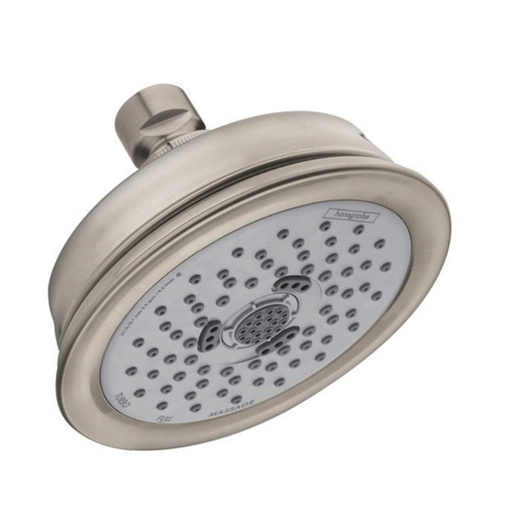 [HAN-04751820] Hansgrohe 04751820 Croma 100 Classic 3-Jet Showerhead Brushed Nickel