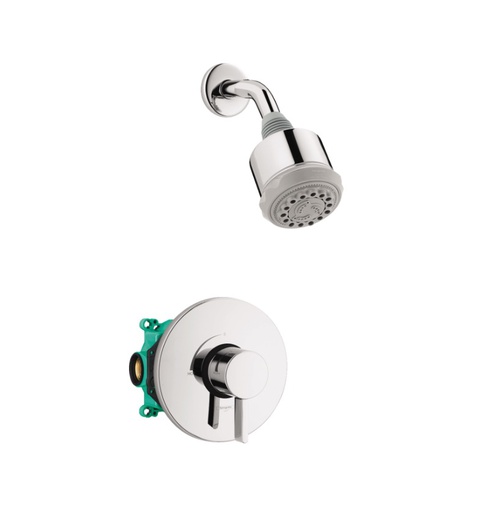 [HAN-04907000] Hansgrohe 04907000 Clubmaster Pressure Balance Shower Set Chrome