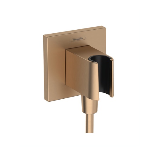 [HAN-26889141] Hansgrohe 26889141 FixFit E Wall Outlet with Handshower Holder Brushed Bronze