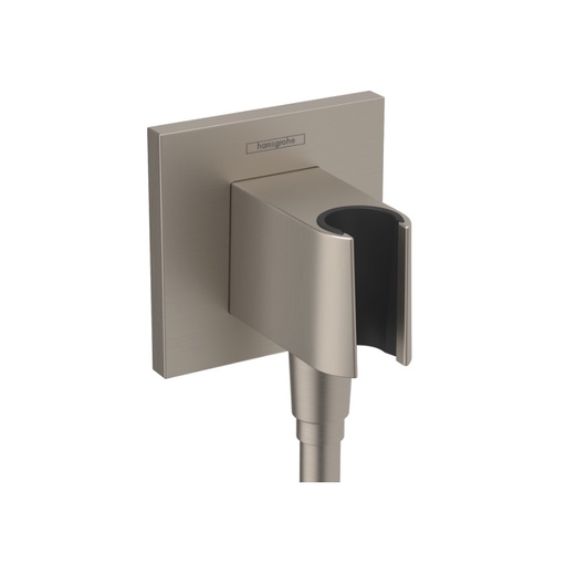 [HAN-26889821] Hansgrohe 26889821 FixFit E Wall Outlet with Handshower Holder Brushed Nickel
