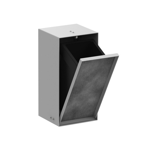 [HAN-56063700] Hansgrohe 56063700 Recessed Trash Bin With Shelf and Tileable Door Matte White