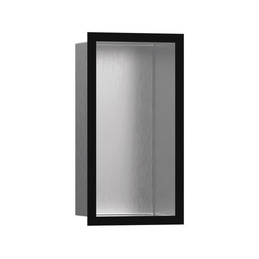 [HAN-56094670] Hansgrohe 56094670 Wall Niche Brushed Stainless Steel With Design Frame Matte Black
