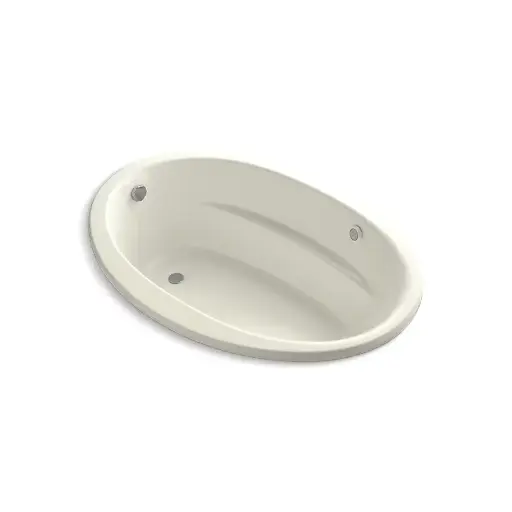 [KOH-1162-GHW-96] Kohler 1162-GHW-96 Sunward 60" x 42" Drop-in Heated Bubble Massage Air Bath Biscuit