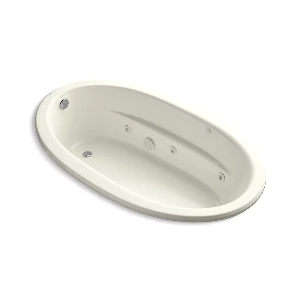 [KOH-1164-H-96] Kohler 1164-H-96 Sunward 72" x 42" Drop-in Heated Whirlpool Bath Biscuit