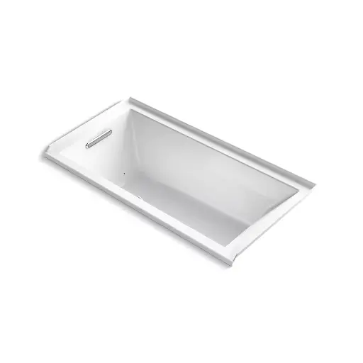 [KOH-1167-GHLF-0] Kohler 1167-GHLF-0 Underscore 60" x 30" Alcove Heated Bubble Massage Air Bath Left Drain White