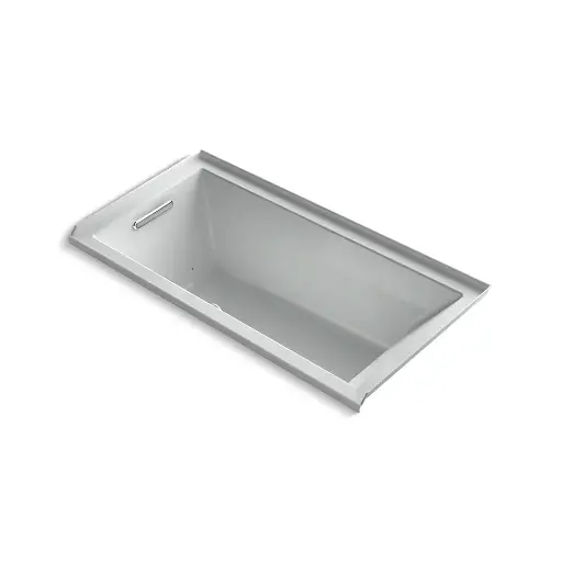 [KOH-1167-GHLF-95] Kohler 1167-GHLF-95 Underscore 60" x 30" Alcove Heated Bubble Massage Air Bath Left Drain Ice Grey