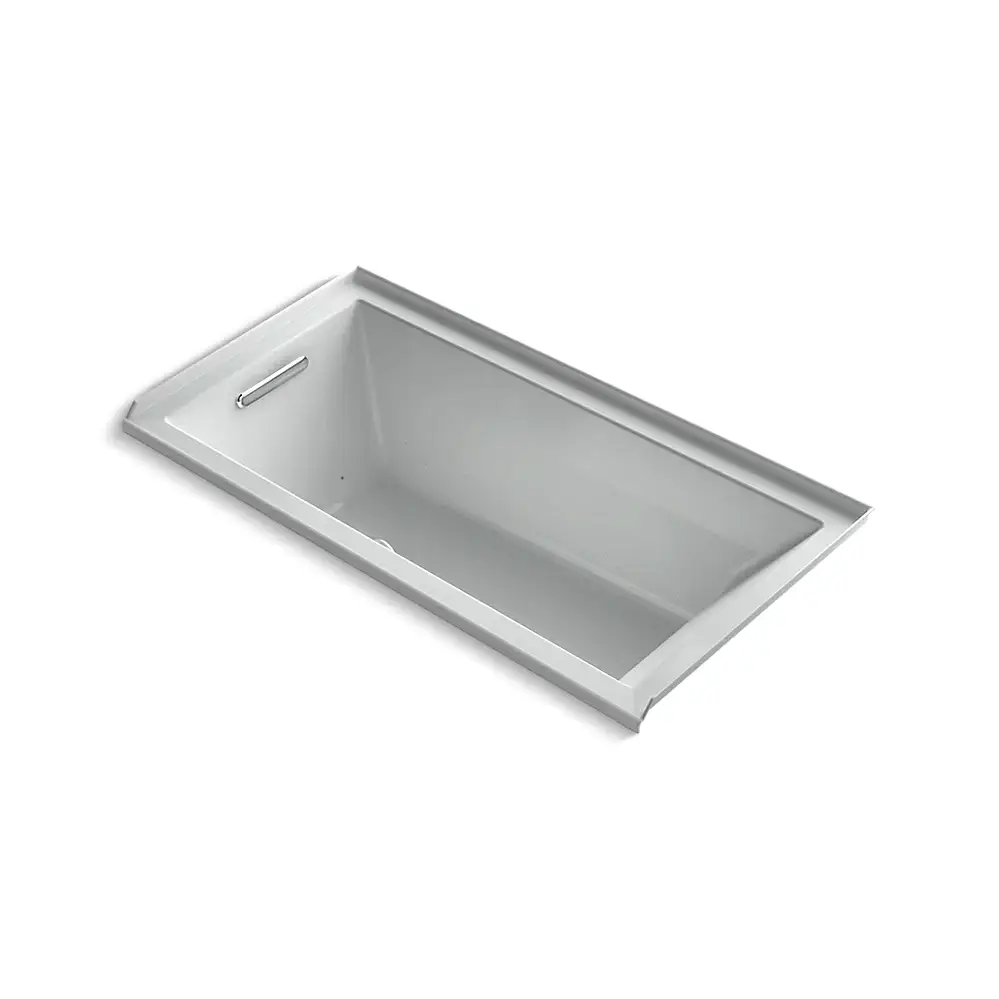 [KOH-1167-GHRW-95] Kohler 1167-GHRW-95 Underscore 60" x 30" Alcove Heated Bubble Massage Air Bath Right Drain Ice Grey