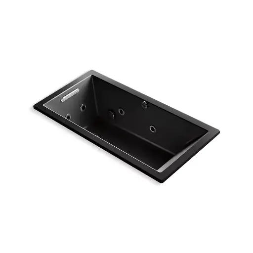 [KOH-1167-XHGH-7] Kohler 1167-XHGH-7 Underscore 60" x 30" Drop-in Heated whirlpool Bubble Massage Air Bath Black