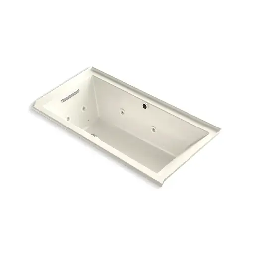 [KOH-1167-XHGHL-96] Kohler 1167-XHGHL-96 Underscore 60" x 30" Alcove Heated Bubble Massage Whirlpool Left Drain Biscuit
