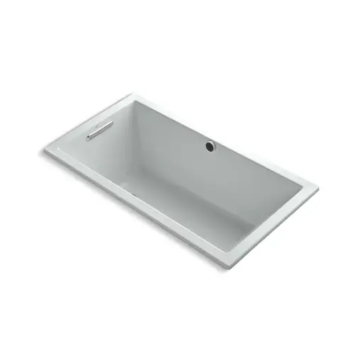[KOH-1168-GHW-95] Kohler 1168-GHW-95 Underscore 60" x 32" Drop-in Heated Bubble Massage Air Bath Ice Grey