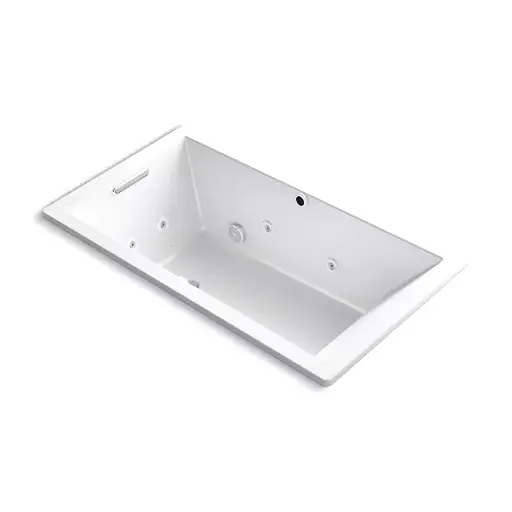 [KOH-1173-XHGH-0] Kohler 1173-XHGH-0 Underscore 66" x 36" Drop-in Heated Bubble Massage Whirlpool Air Bath White