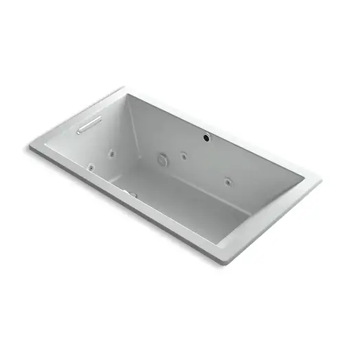 [KOH-1173-XHGH-95] Kohler 1173-XHGH-95 Underscore 66" x 36" Drop-in Heated Bubble Massage Whirlpool Air Bath Ice Grey