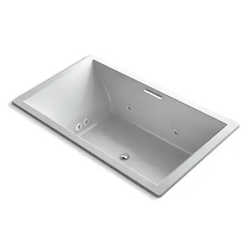 [KOH-1174-XHGH-95] Kohler 1174-XHGH-95 Underscore 72" x 42" Drop-in Heated Bubble Massage Whirlpool Air Bath Ice Grey