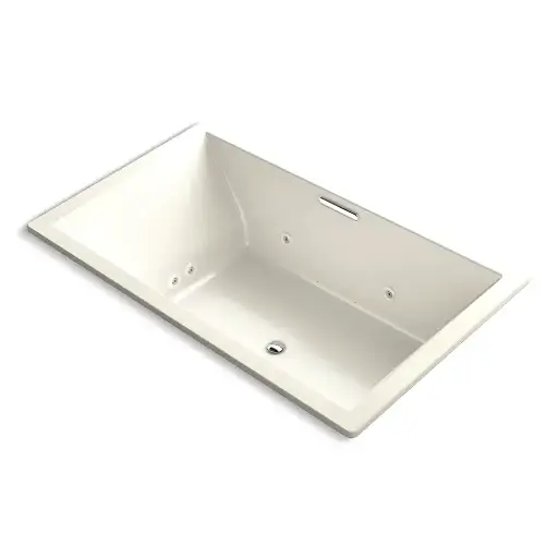 [KOH-1174-XHGH-96] Kohler 1174-XHGH-96 Underscore 72" x 42" Drop-in Heated Bubble Massage Whirlpool Air Bath Biscuit