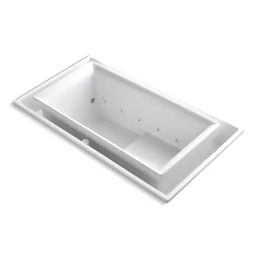 [KOH-1188-C1-0] Kohler 1188-C1-0 Sok 63" x 31-1/2" Drop-in Effervescence Bath Right Drain White